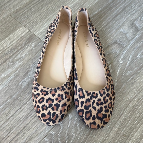 Leather Leopard Ballet Flats 6 New - Picture 4 of 5